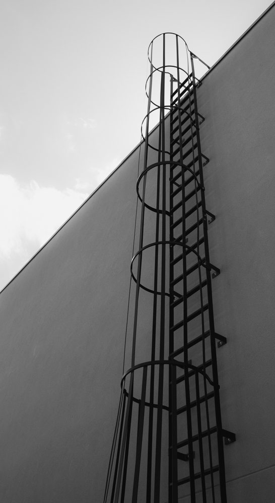 B&W Picture of a fire escape