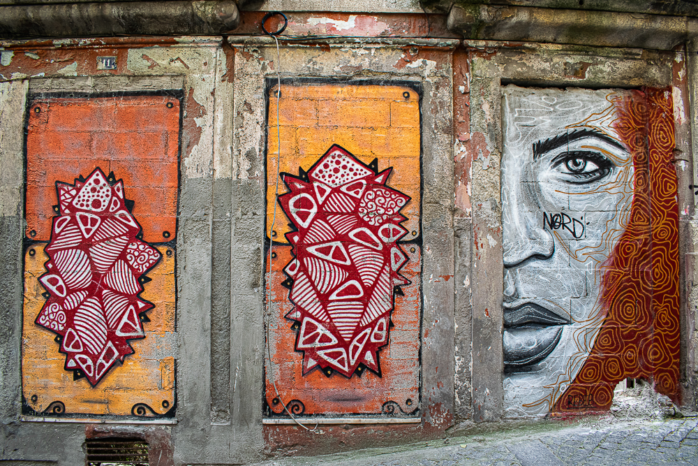 Picture of graffiti with a woman's face