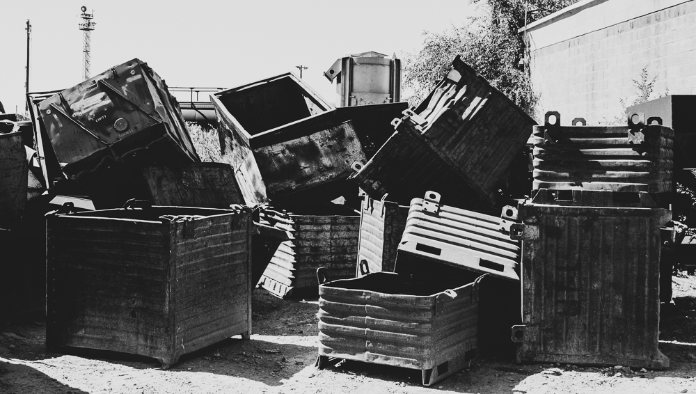 Picture of metal recycling boxes